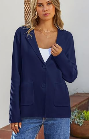 New women's autumn long sleeved open top and slit casual sports jacket