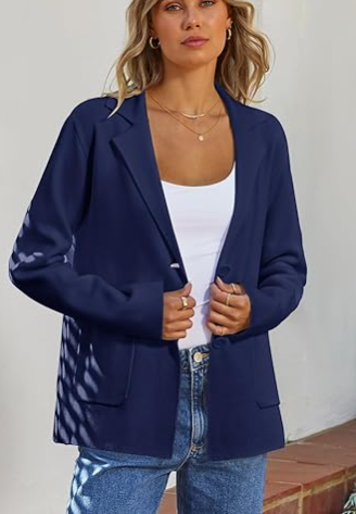 New women's autumn long sleeved open top and slit casual sports jacket